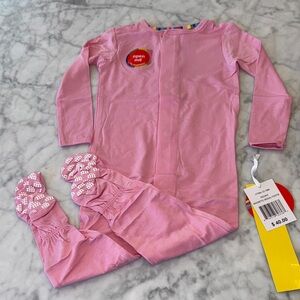 NWT MAGNETIC ME MODAL PINK FOOTIE 12/18M